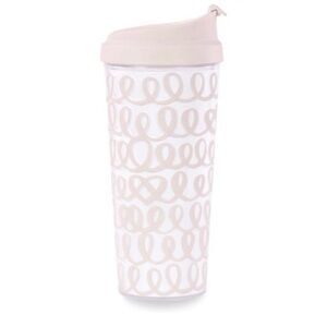 Kate Spade Bridal 16 Ounce Insulated Travel Mug, Thermal Tumbler, Heart Knot